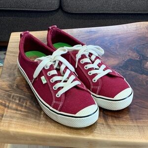 Cariuma Burgundy Canvas Sneakers